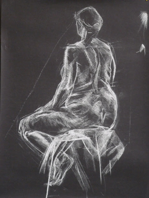Drawing of a naked person.