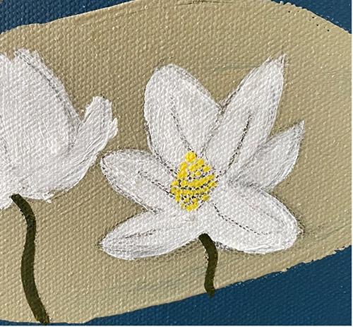 Flower artwork closeup