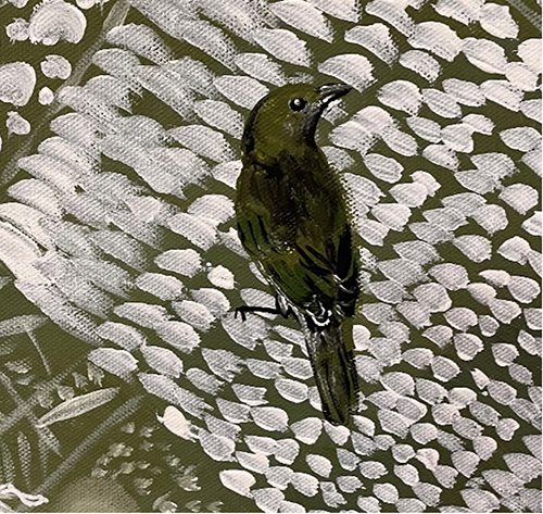 Bird artwork close up